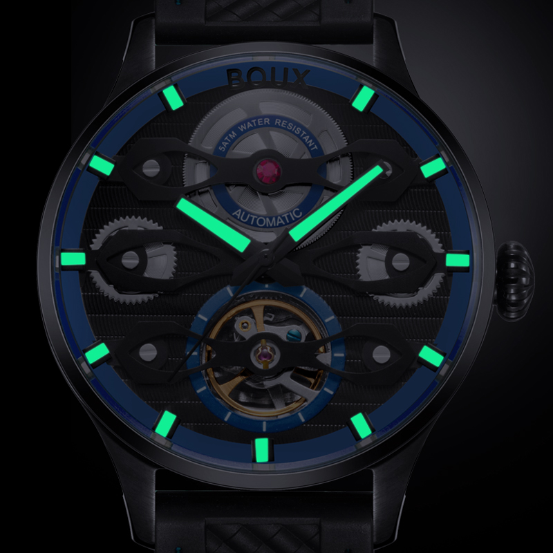 宝茄达手表代工60067机械手表款式采用强效夜光显示